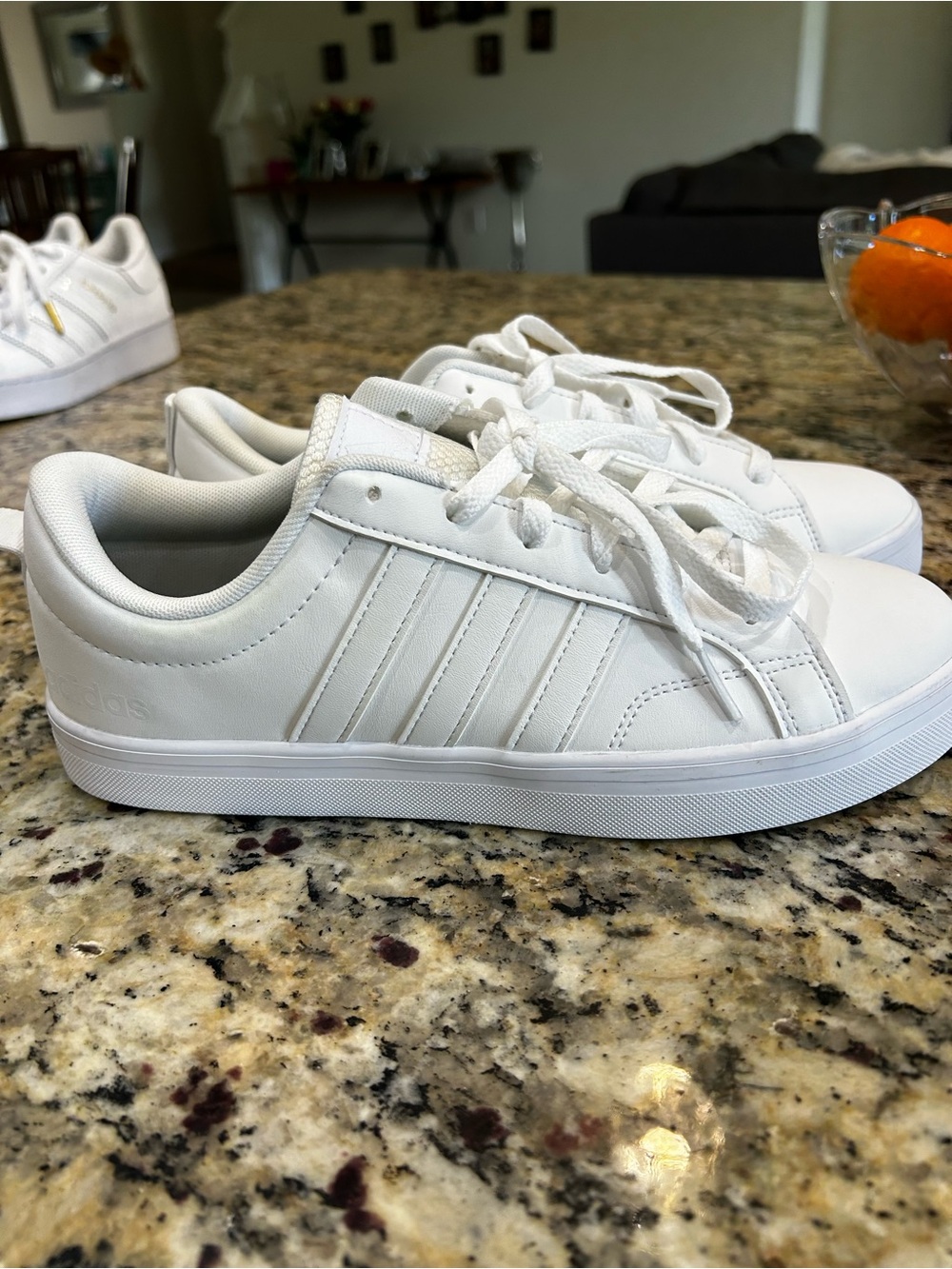 Women’s adidas White Low-Top Sneakers with Signature Three Stripes